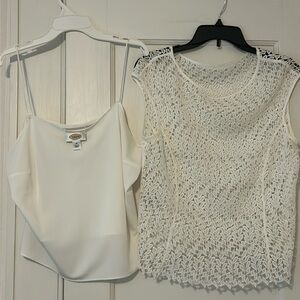 Talbots 2 piece, shell camisole with lace, cotton top. Great condition. Size 12.